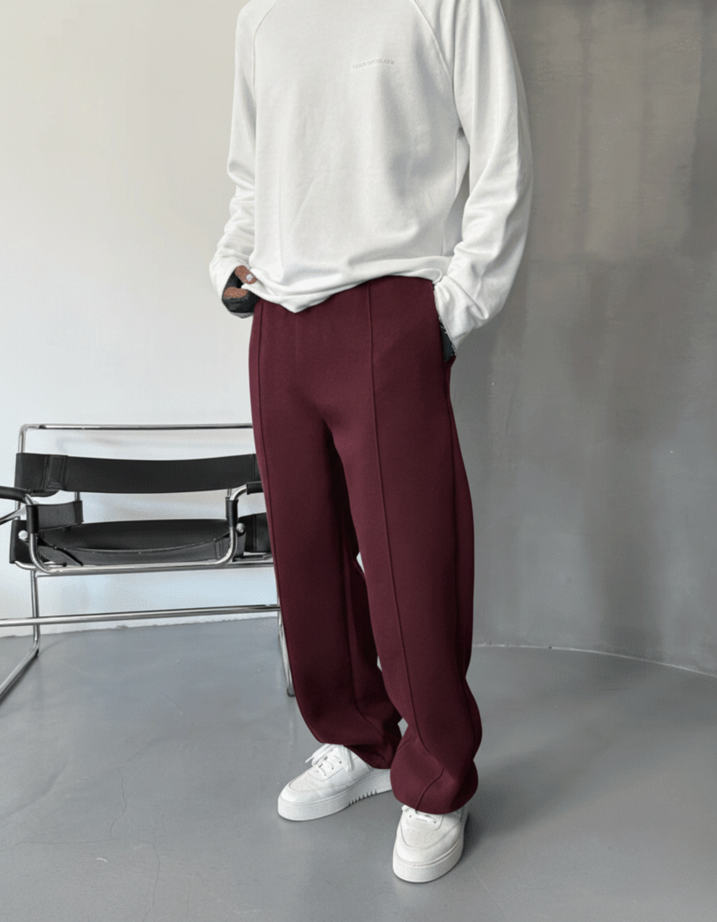 Burgendy Lined Winter Sweatpant