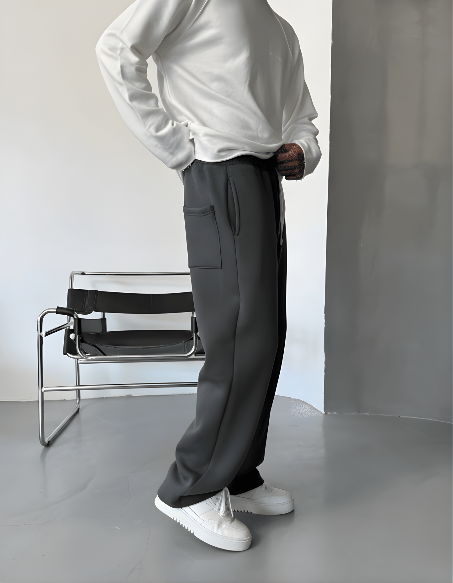 Iron Gray Lined Winter Sweatpant