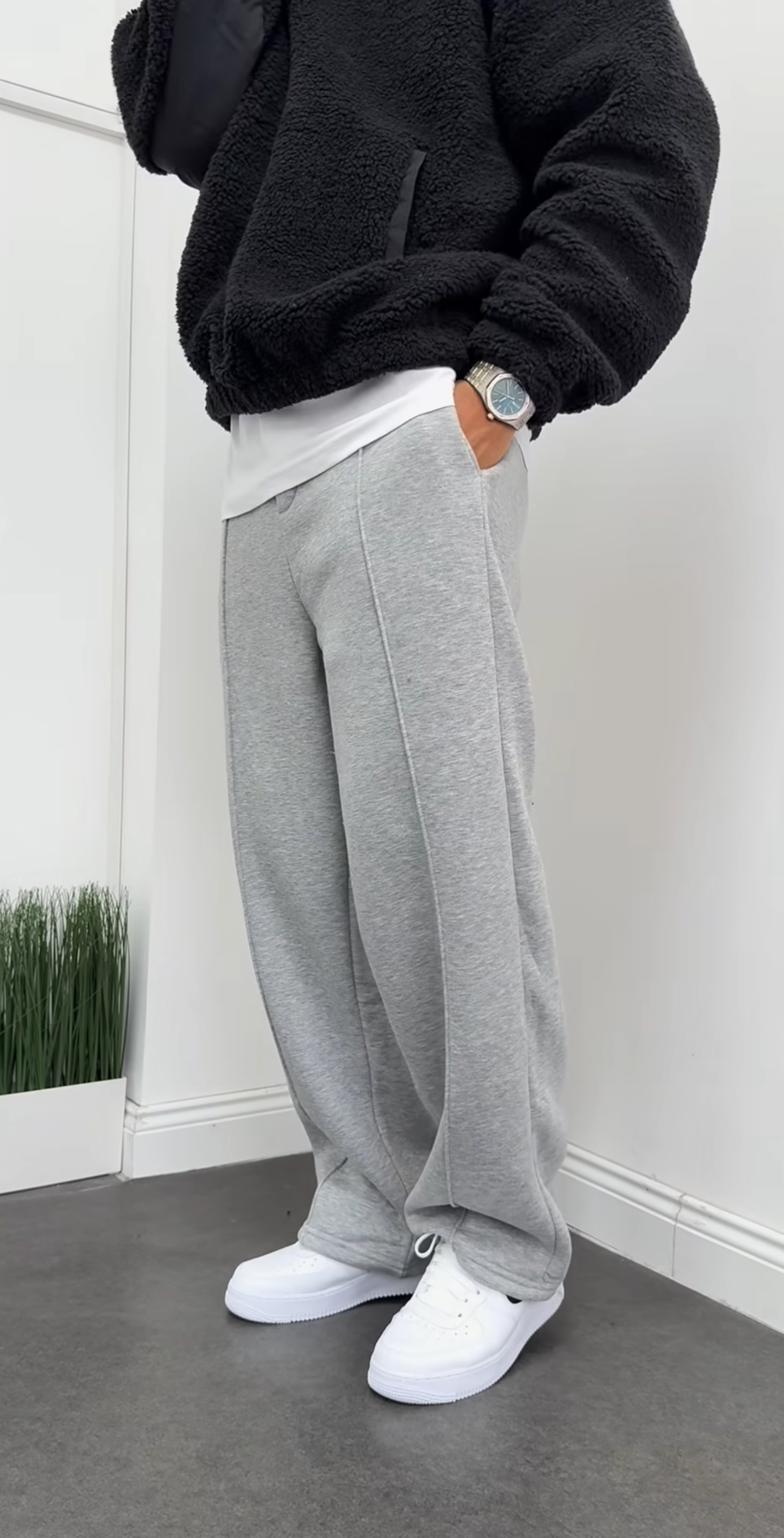 Gray Lined Summer Sweatpant