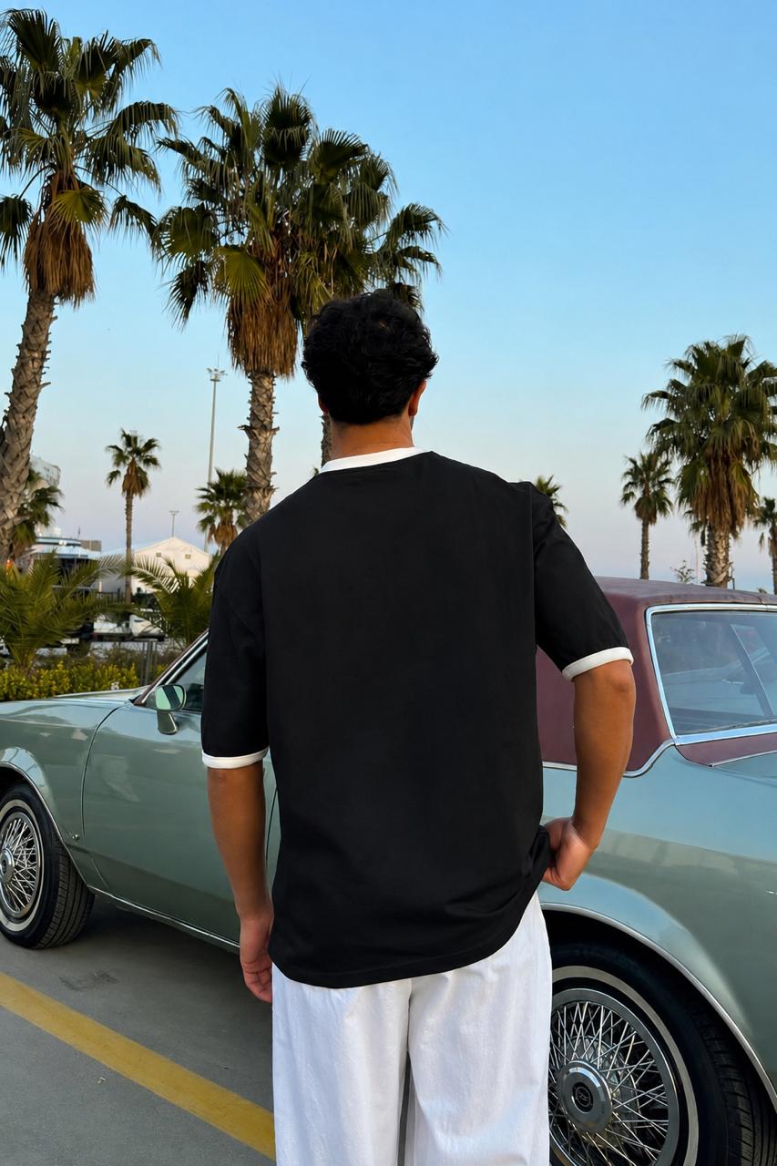 Premium Black Ringer Tee