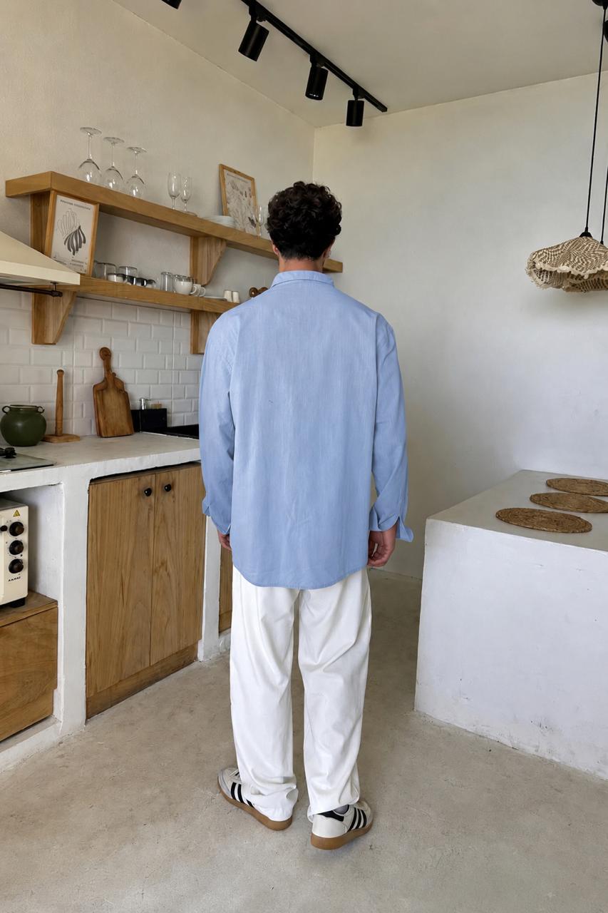 Premium Sky blue Linen Shirt