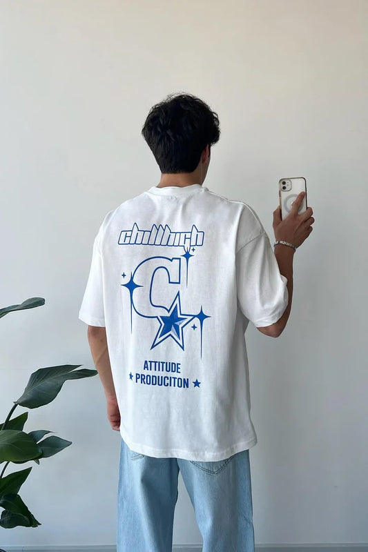 White  ''Star C  '' T-shirt