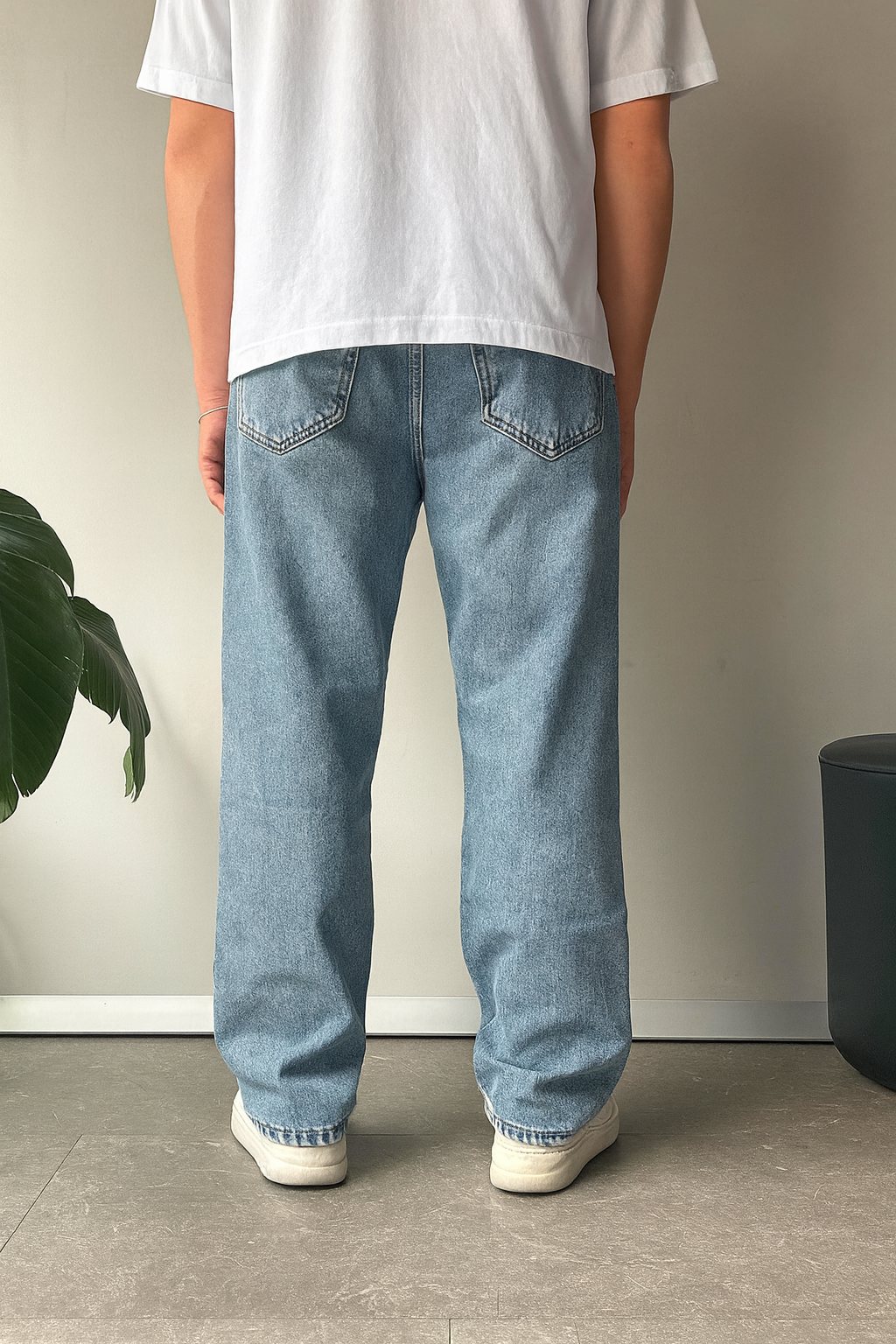 Light Blue Washed Baggy Fit Denim 10