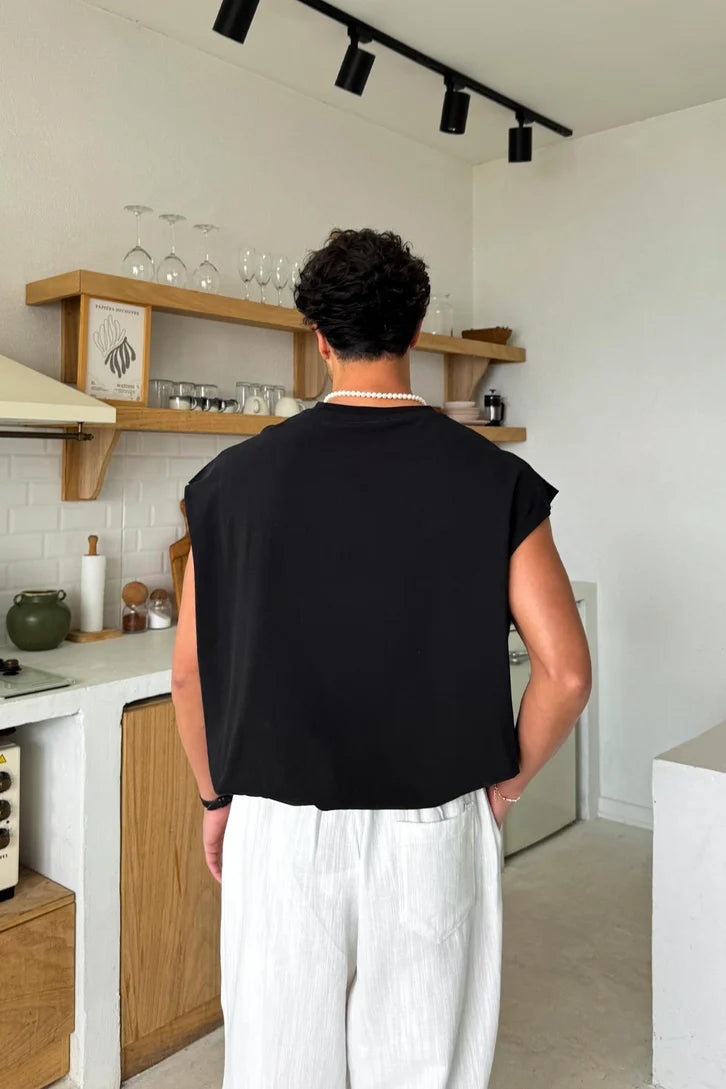 Black Oversize Cut-Off Tank