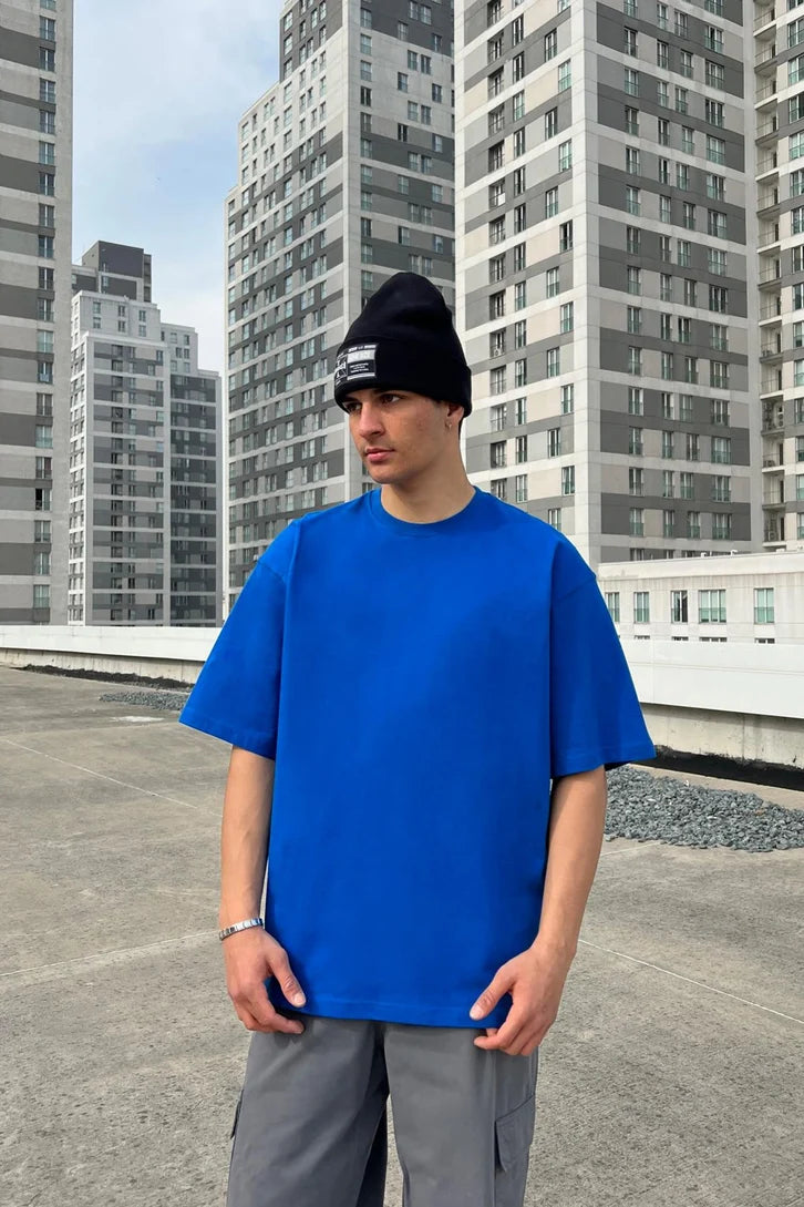 Blue Oversized T-shirt '' Basic ''