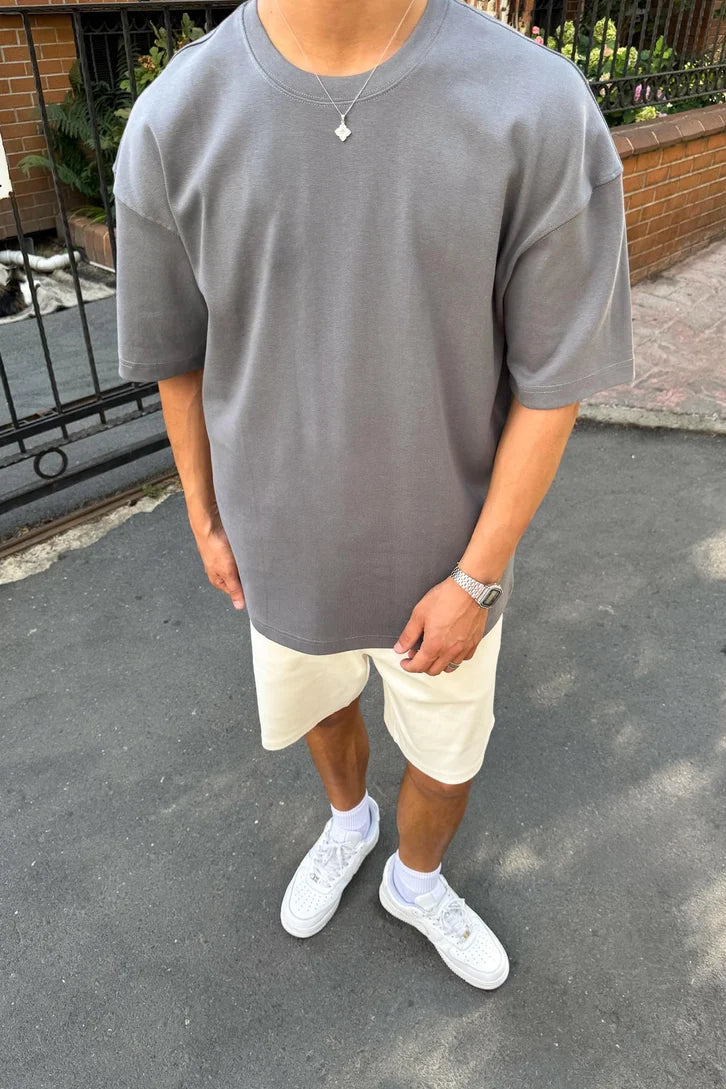 Mid - Weight Iron Gray Oversized T-shirt '' Unisex ''