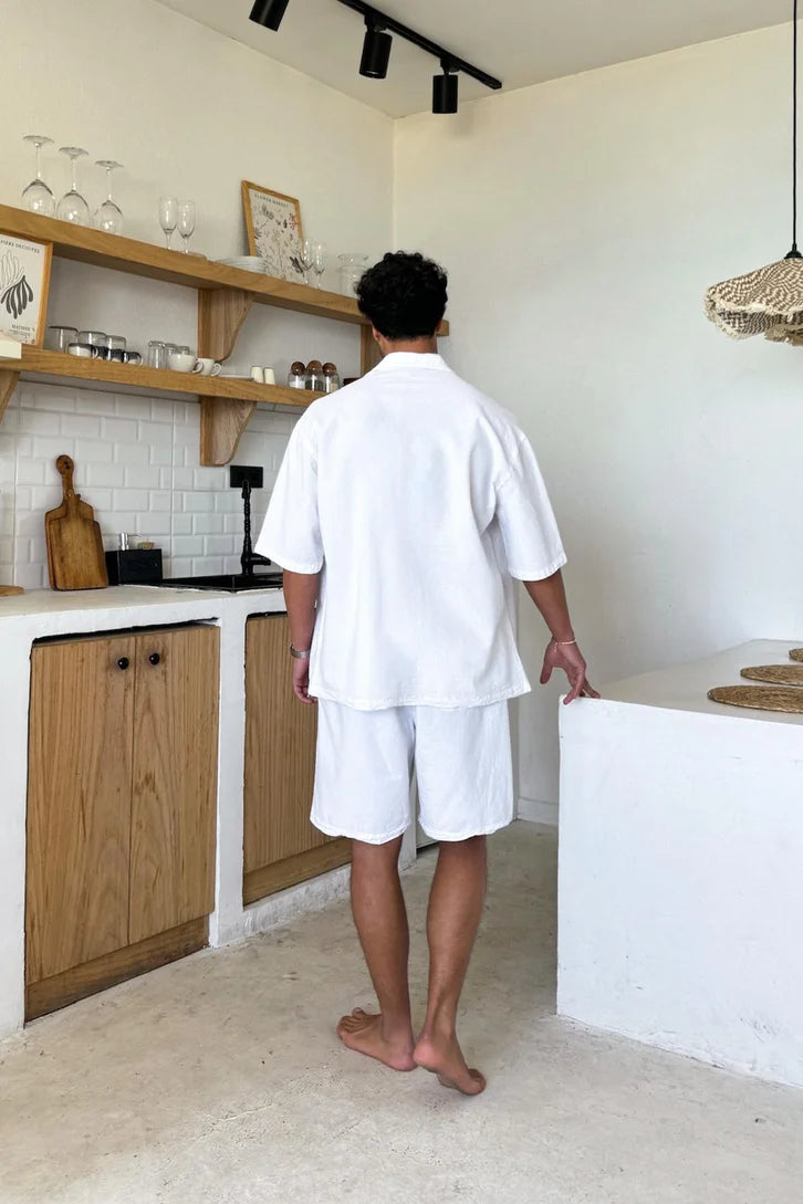 Premium White Linen Short