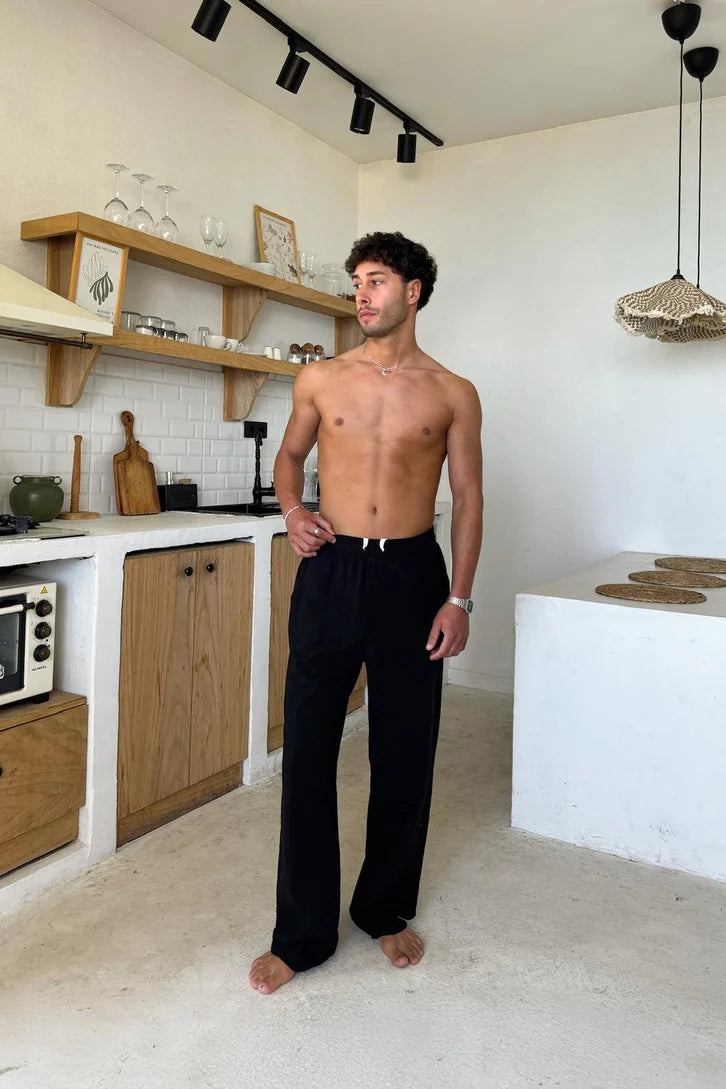 Premium Black Linen Pants