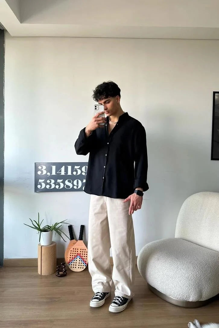 Black Linen Shirt