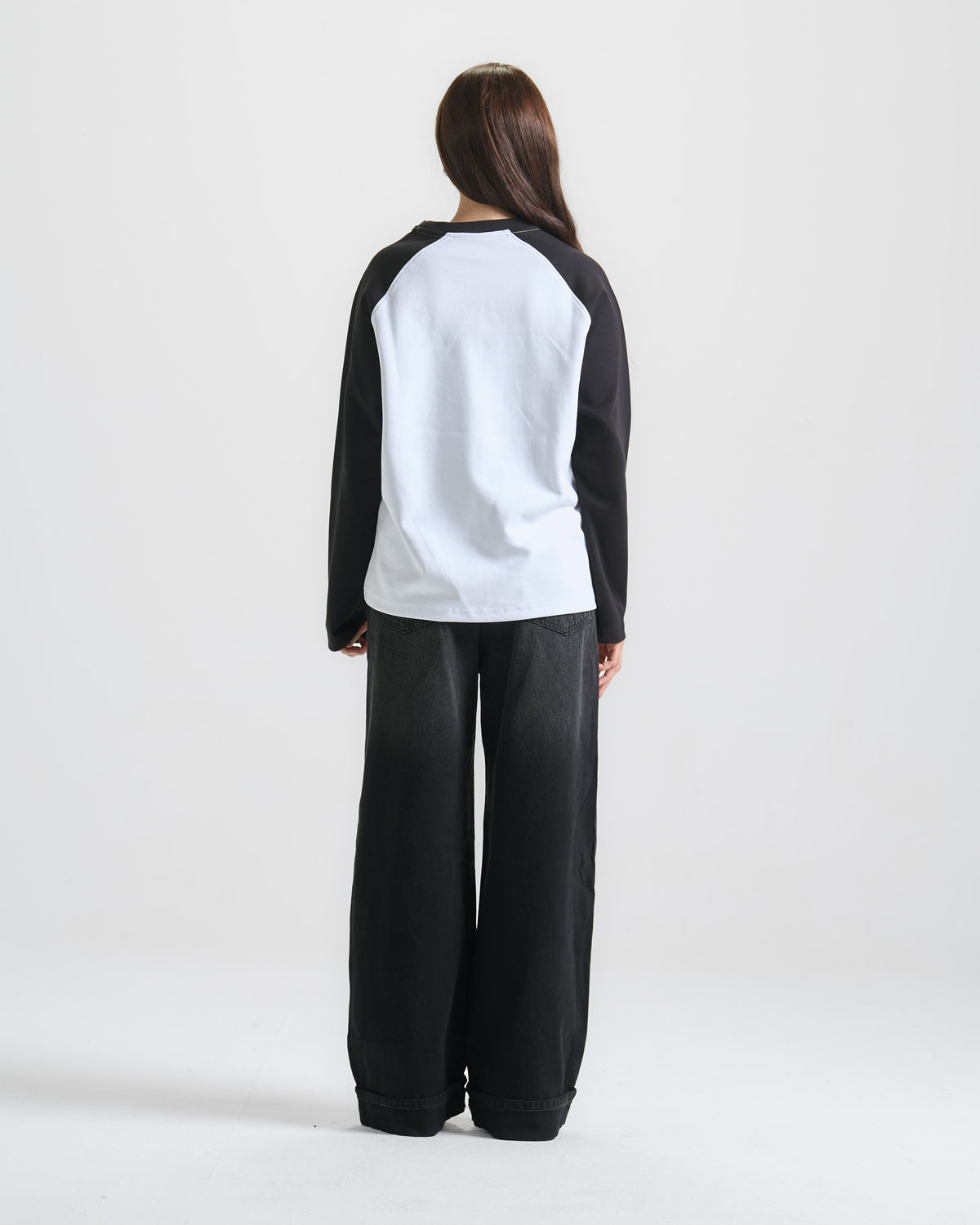 Black Inverted Baggy Jeans
