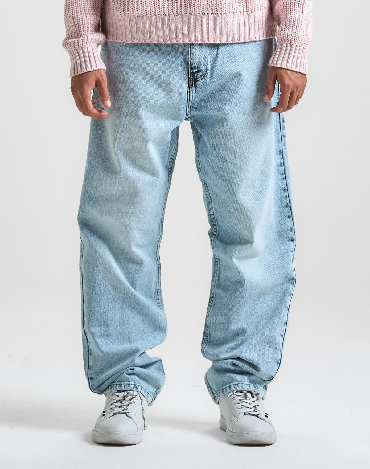 Light Blue Washed Baggy Fit Denim 10