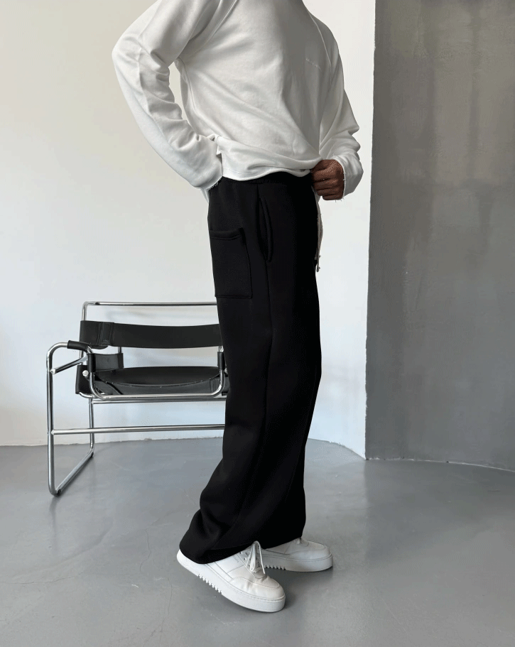 Black Lined Winter Sweatpant