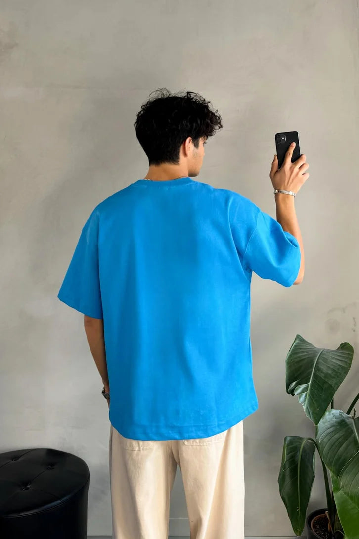 Light Blue Oversized T-shirt '' Basic ''