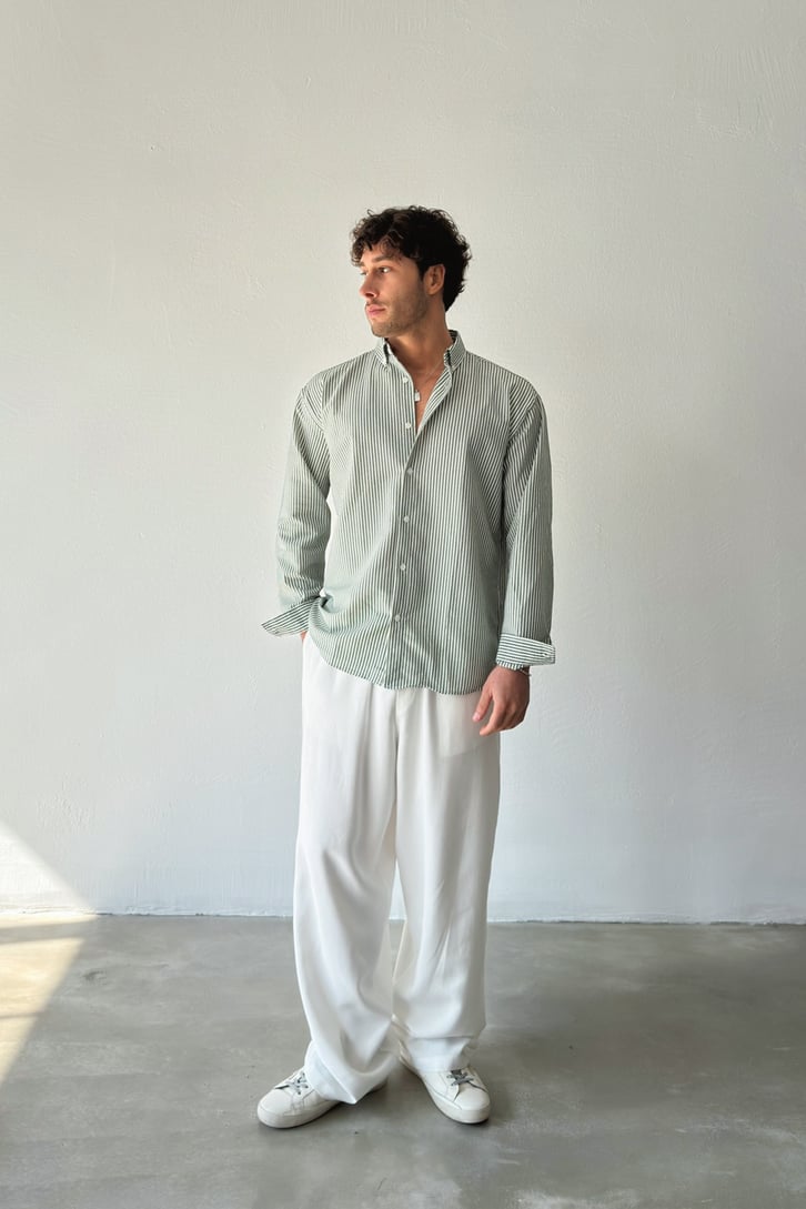 Mint green Stripe Shirt – COMFO