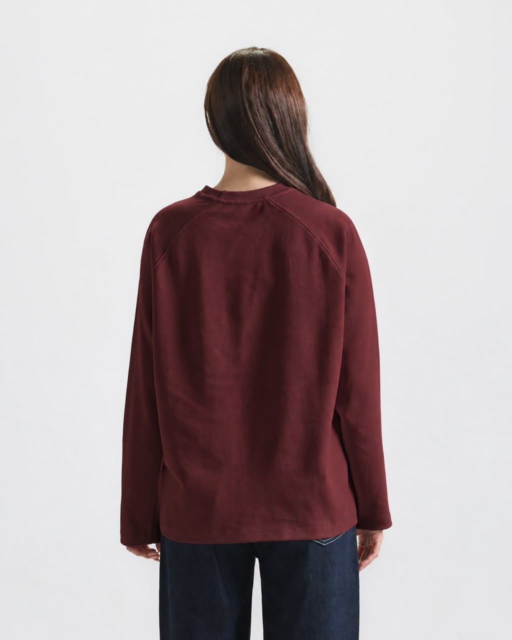 Burgendy Long Sleeves Tee '' Unisex ''