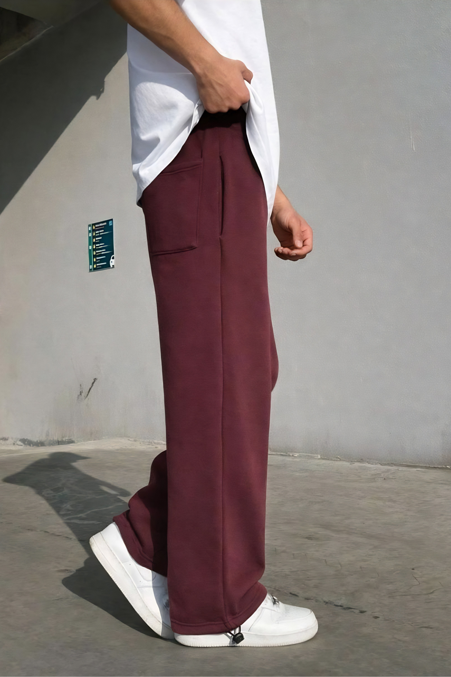 Burgendy FlexiStyle Fleece Sweatpant
