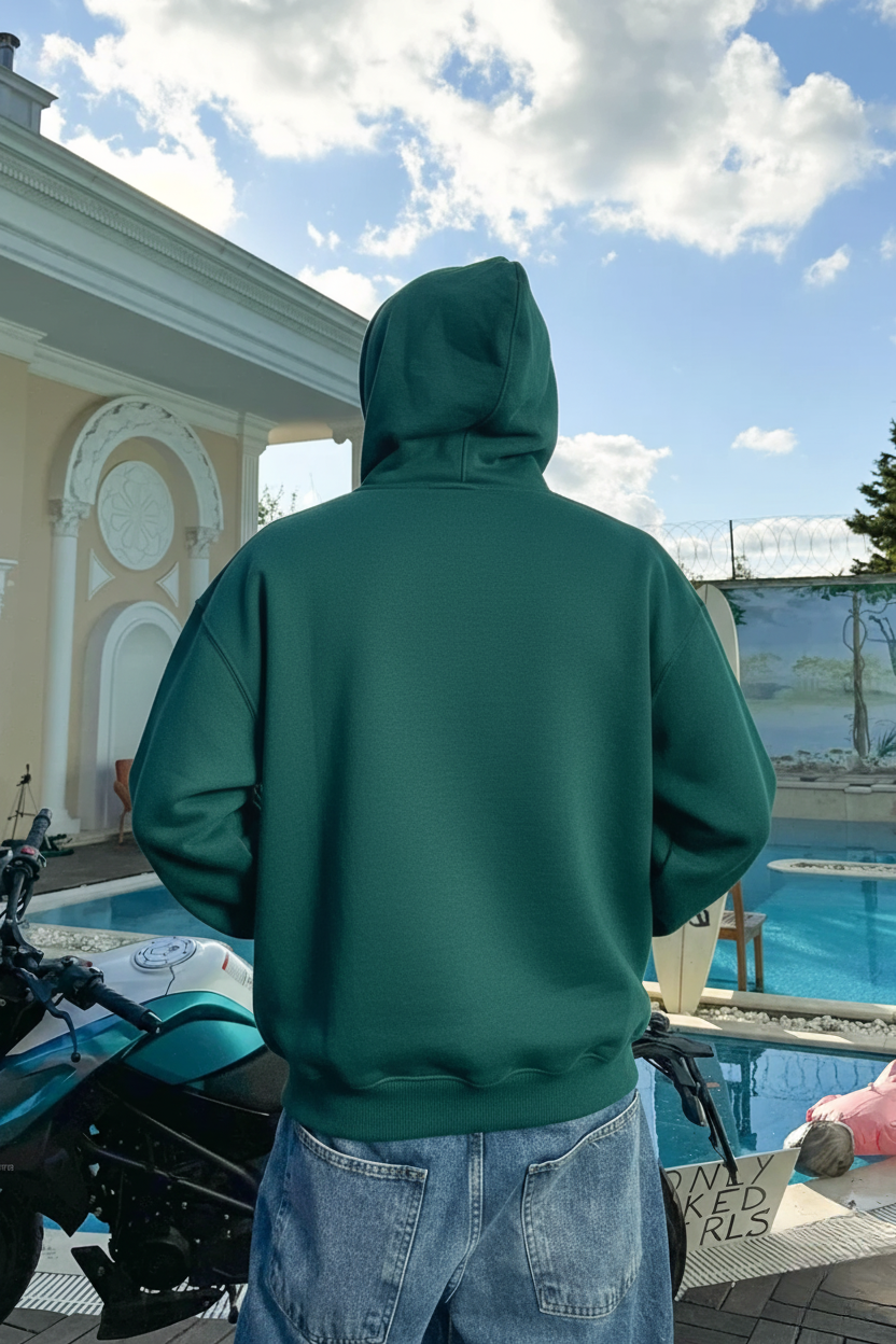 Premium Heavy Zip Hoodie - In Dark Green