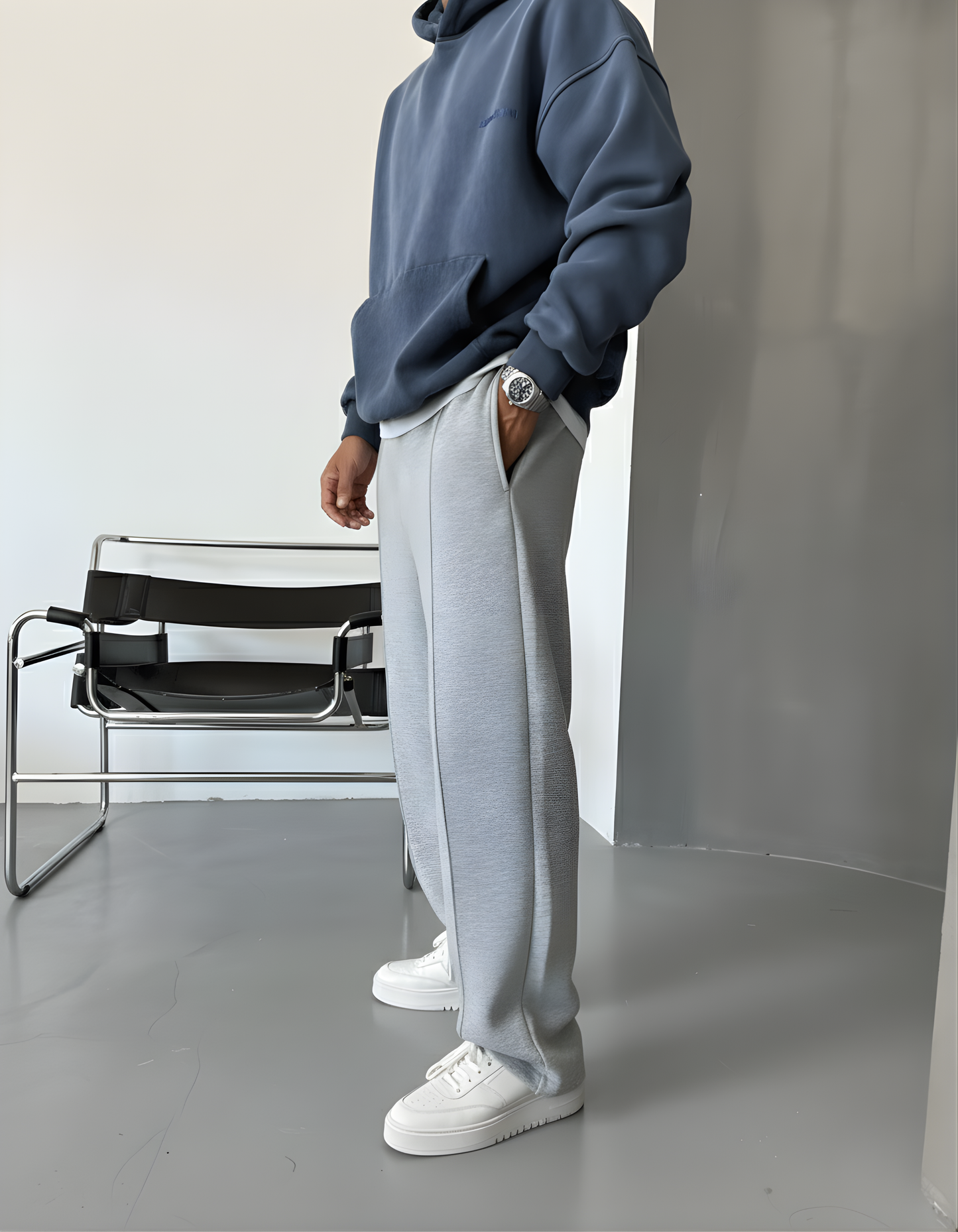 Gray Lined Summer  Sweatpant
