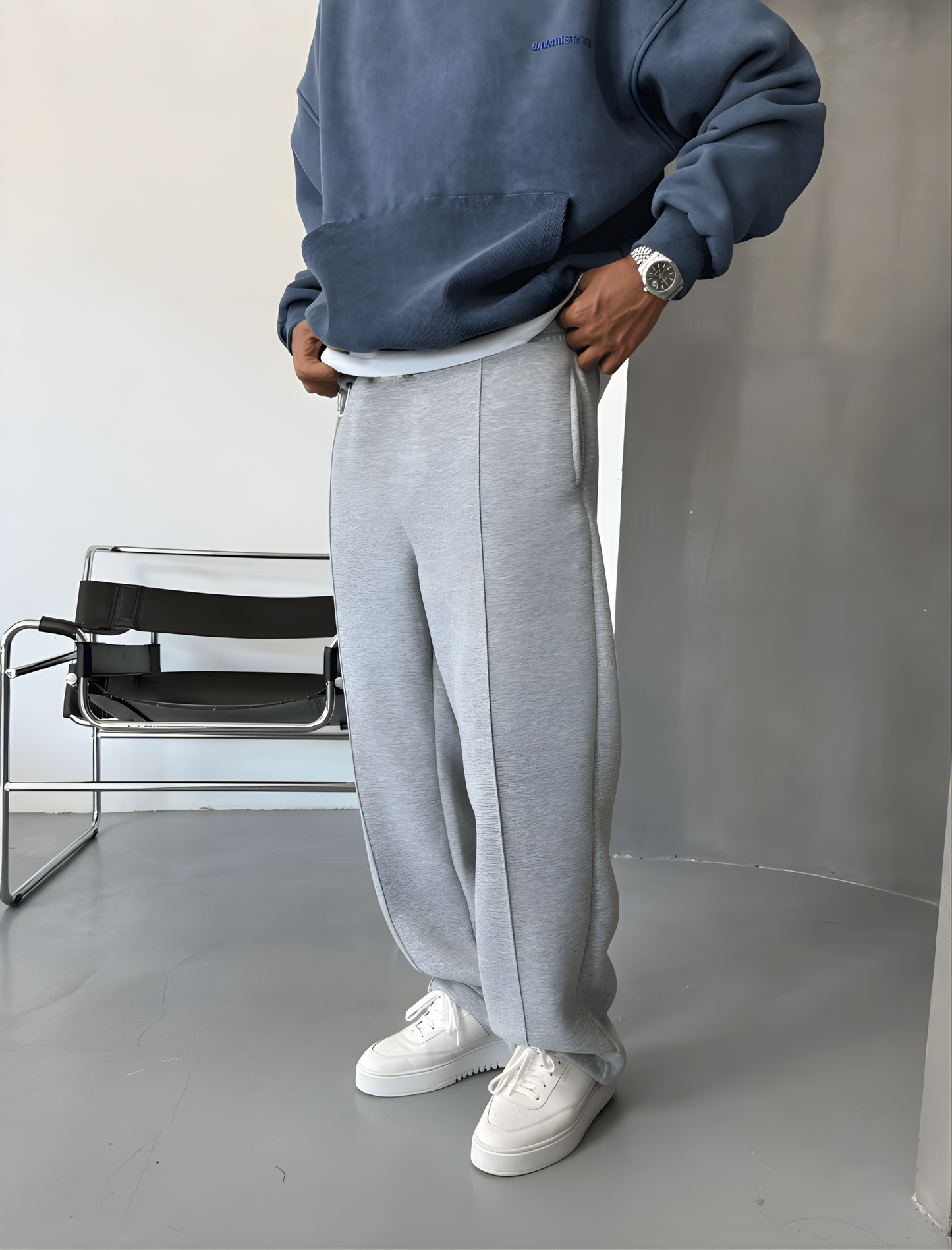 Gray Lined Summer  Sweatpant