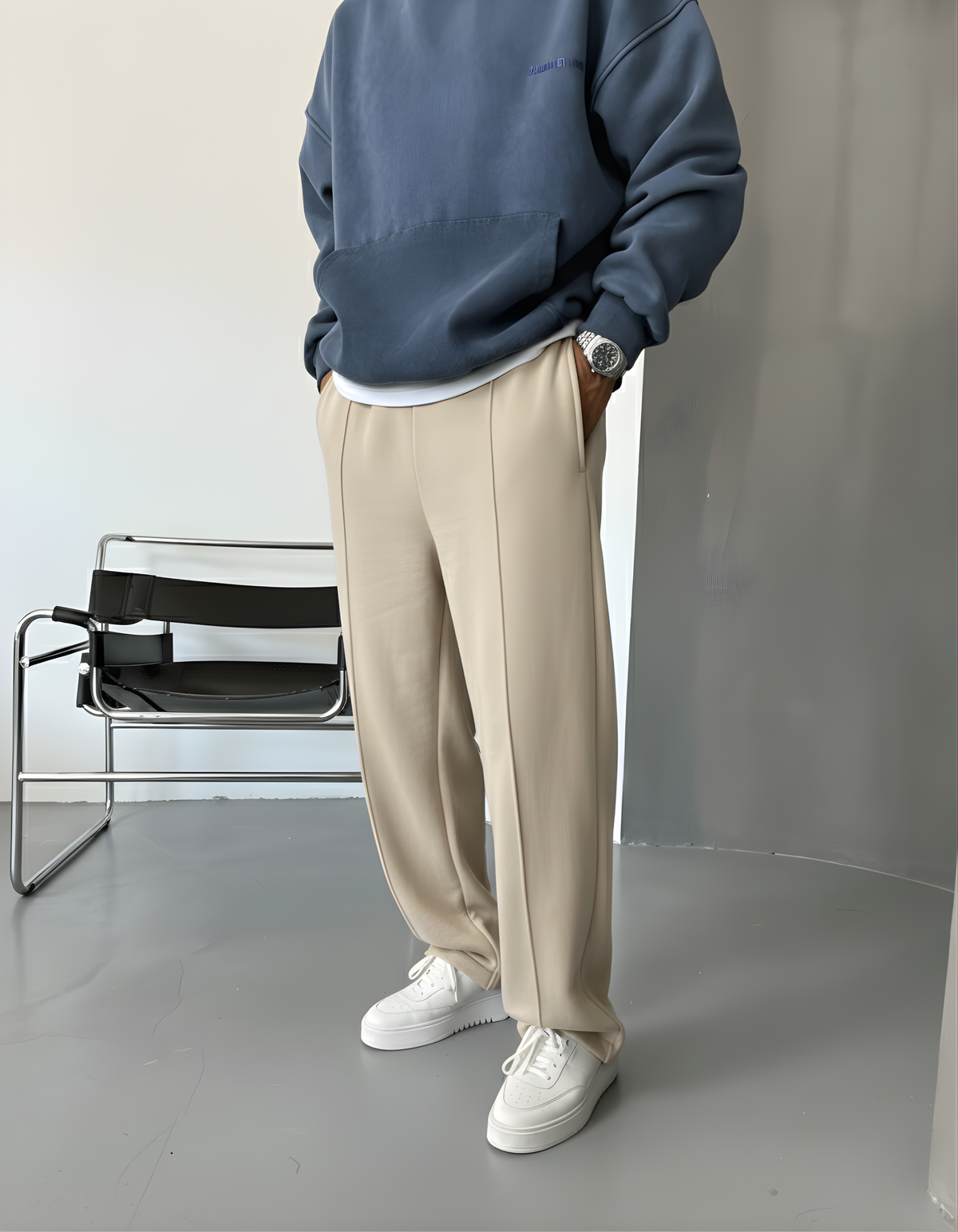 Biege Lined Summer Sweatpant