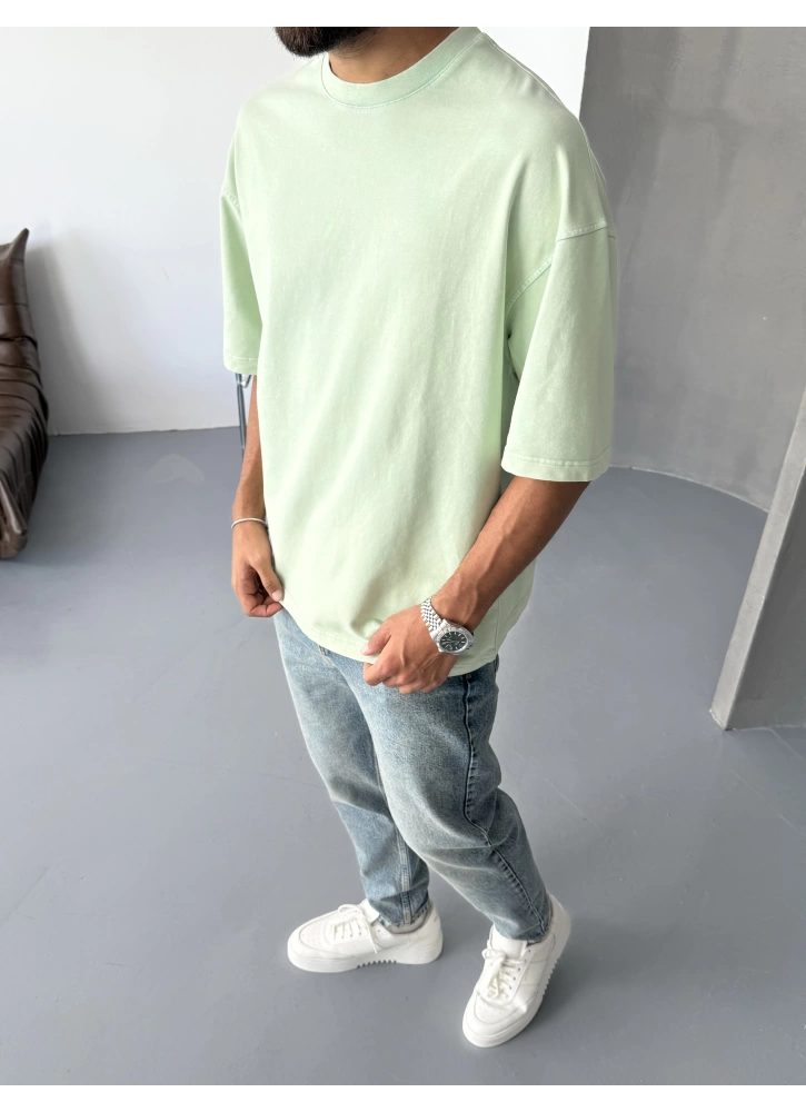 Mint Green Oversized T-shirt '' Basic