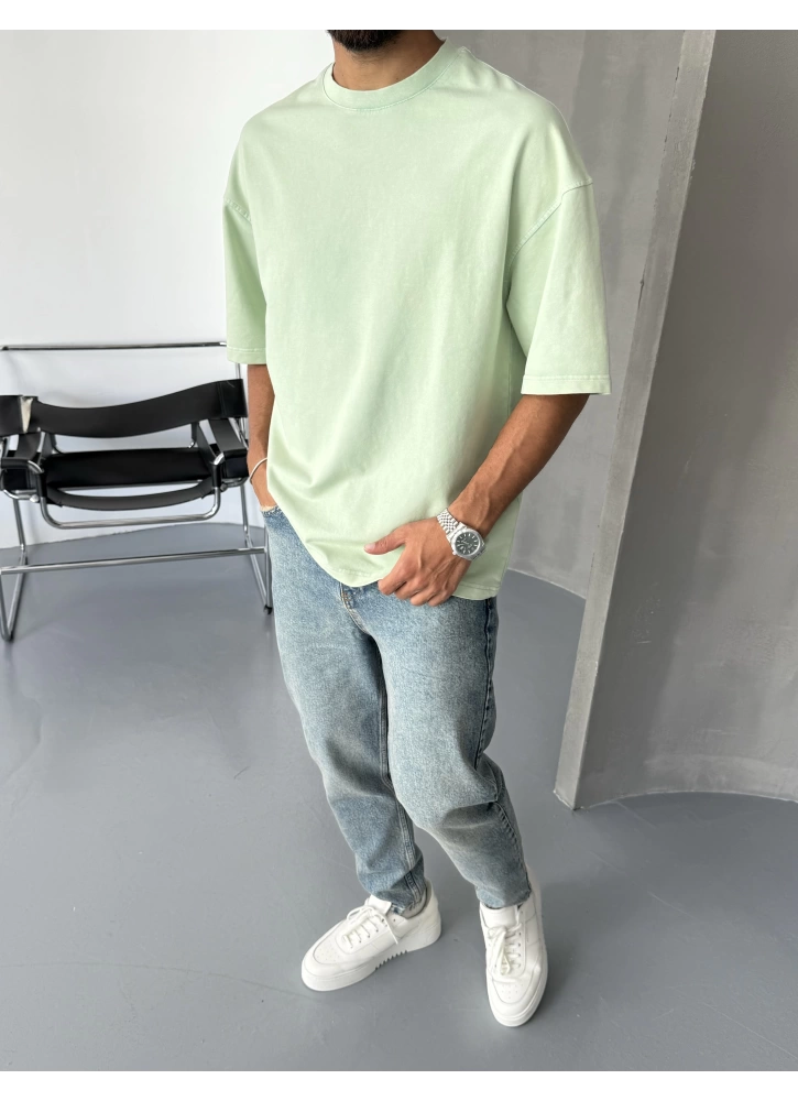 Mint Green Oversized T-shirt '' Basic