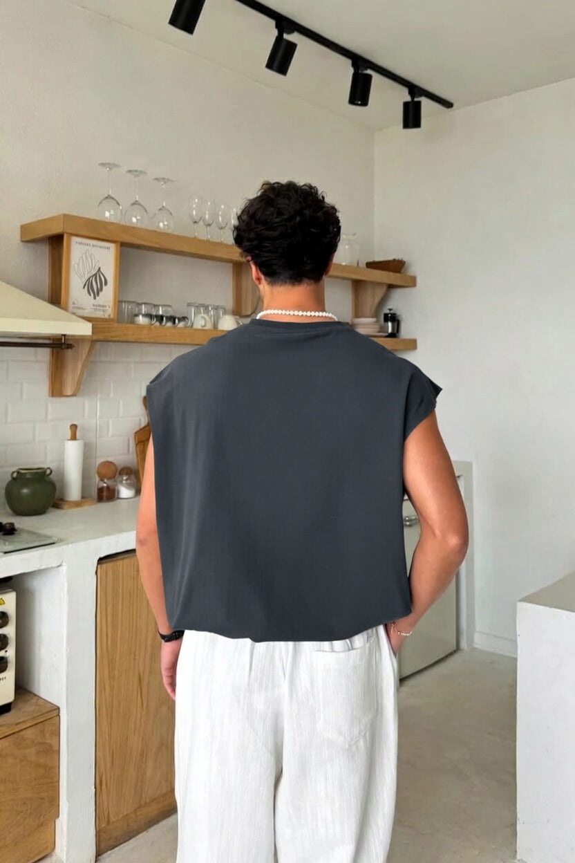 Iron Gray Oversize  Cut-Off Tank