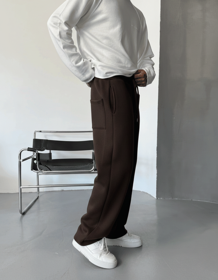 Brown Lined Winter  Sweatpant
