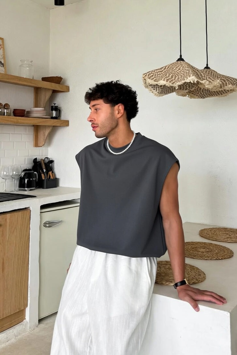 Iron Gray Oversize  Cut-Off Tank