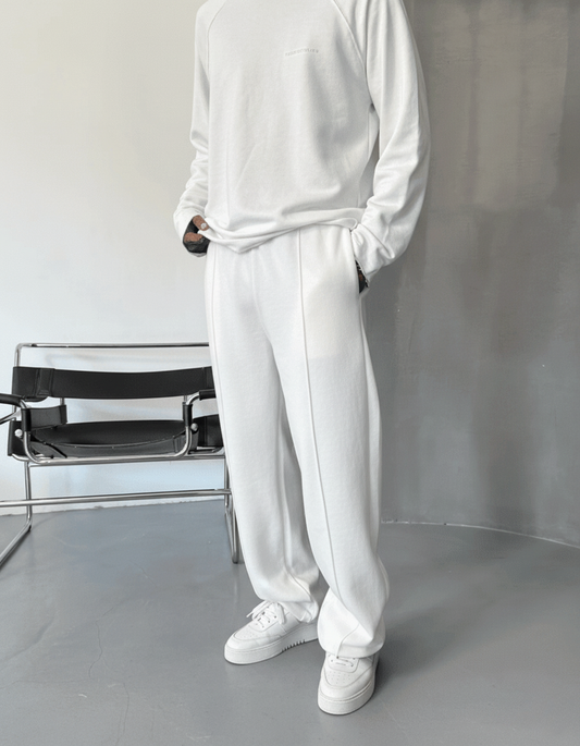White Lined Winter  Sweatpant