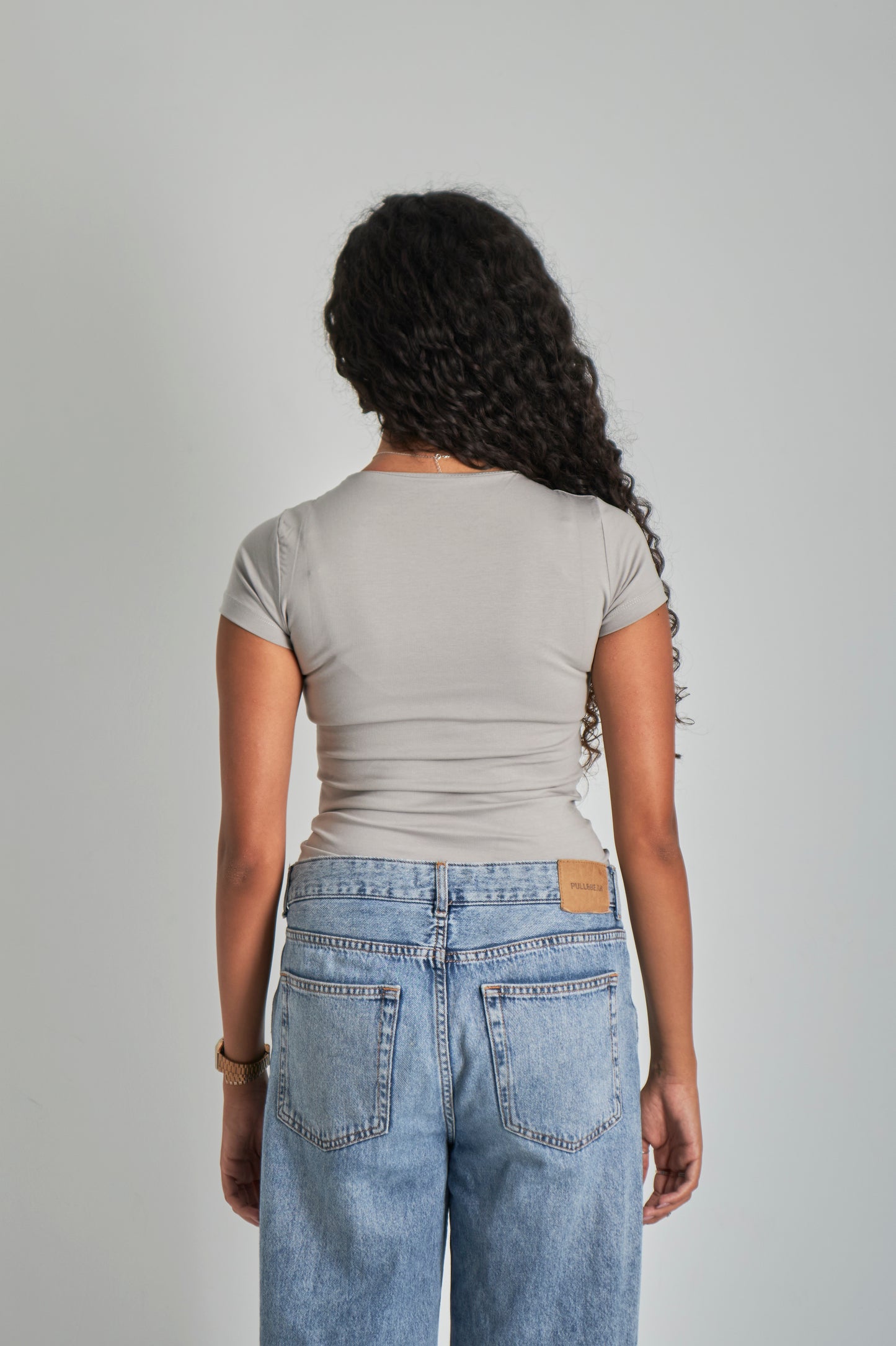 Sliver U -Shaped Neck Cotton Basic Top – Double Layered |