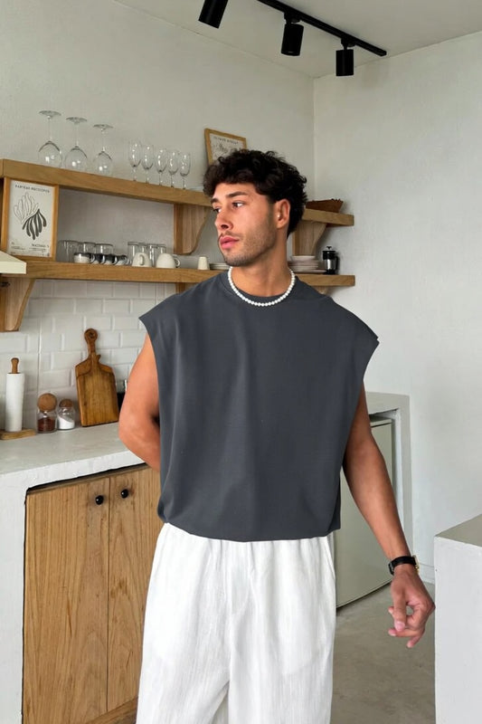 Iron Gray Oversize  Cut-Off Tank