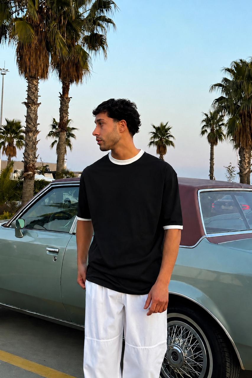 Premium Black Ringer Tee