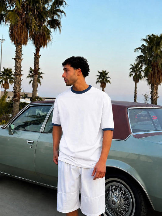 Premium White Ringer Tee