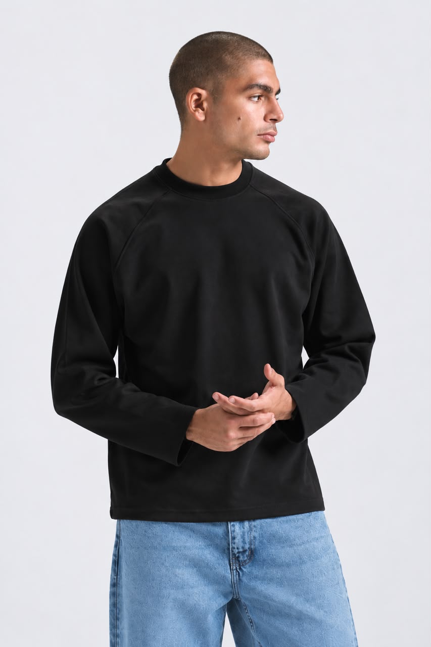 Black Long Sleeves Tee '' Unisex ''