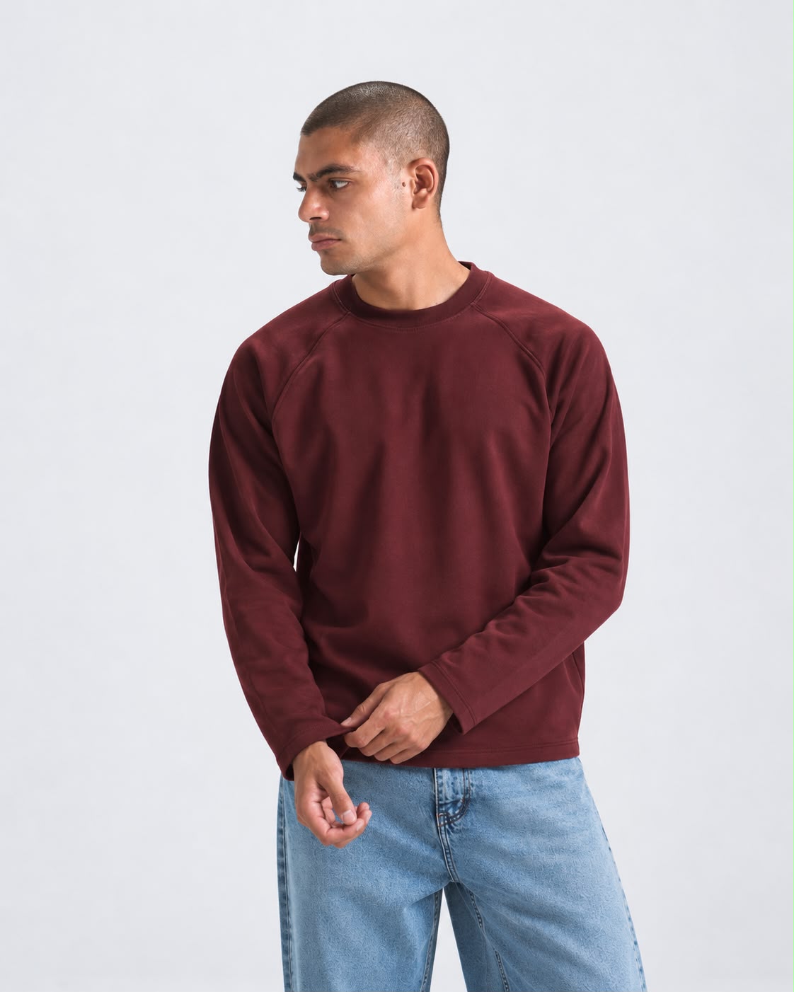 Burgendy Long Sleeves Tee '' Unisex ''