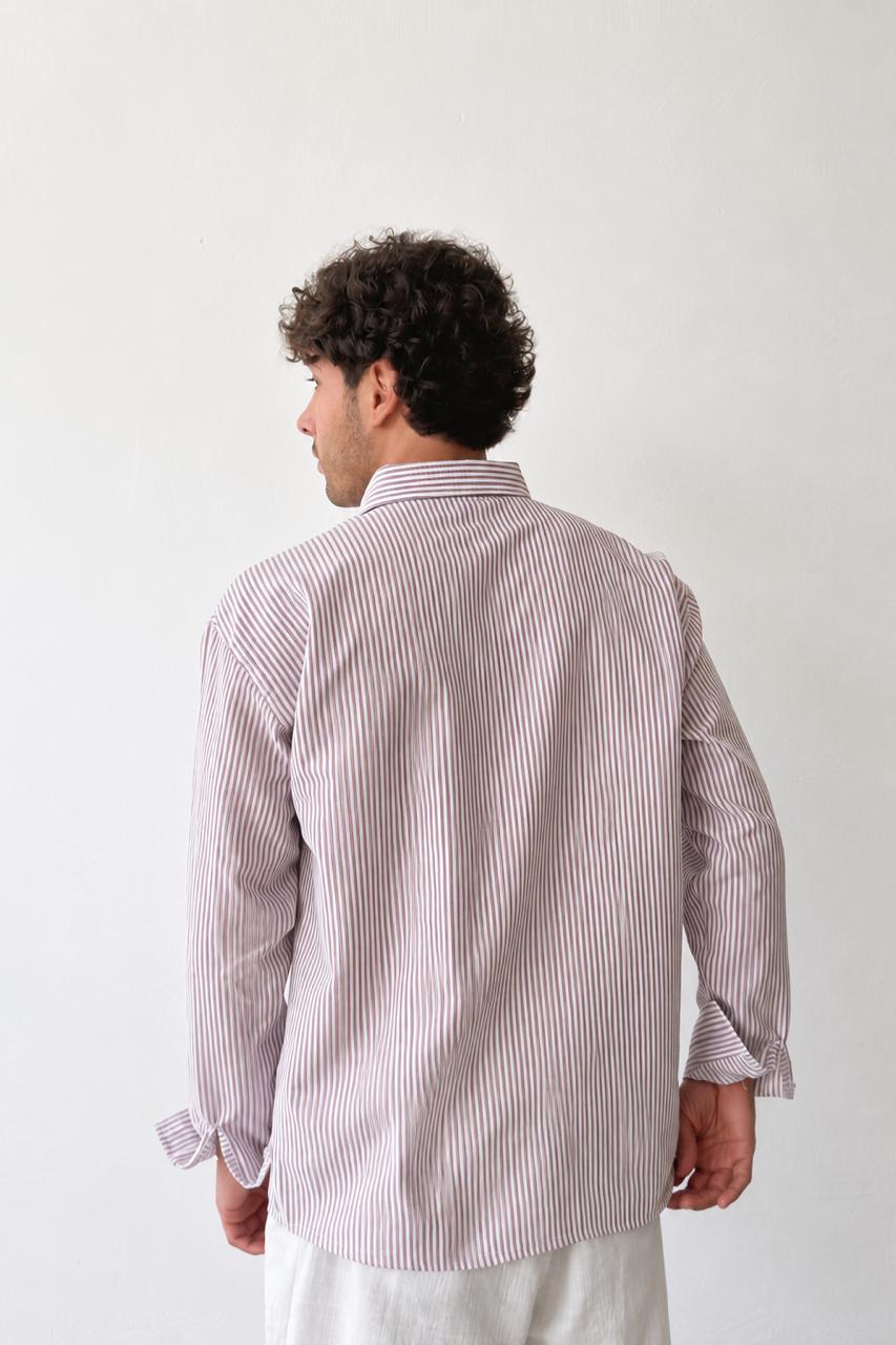 Burgundy Stripe Shirt