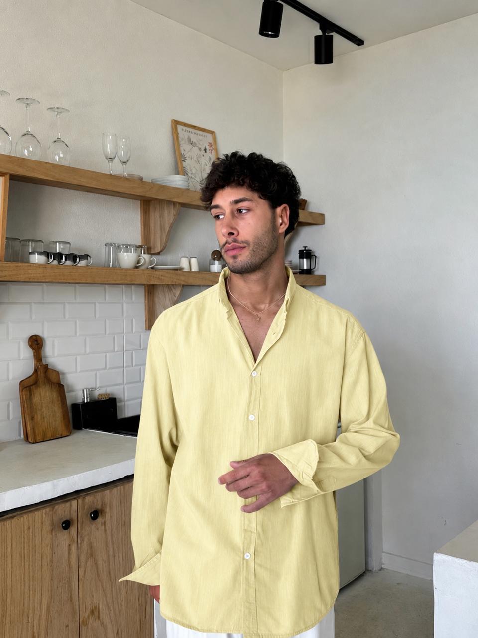 Premium Yellow Linen Shirt