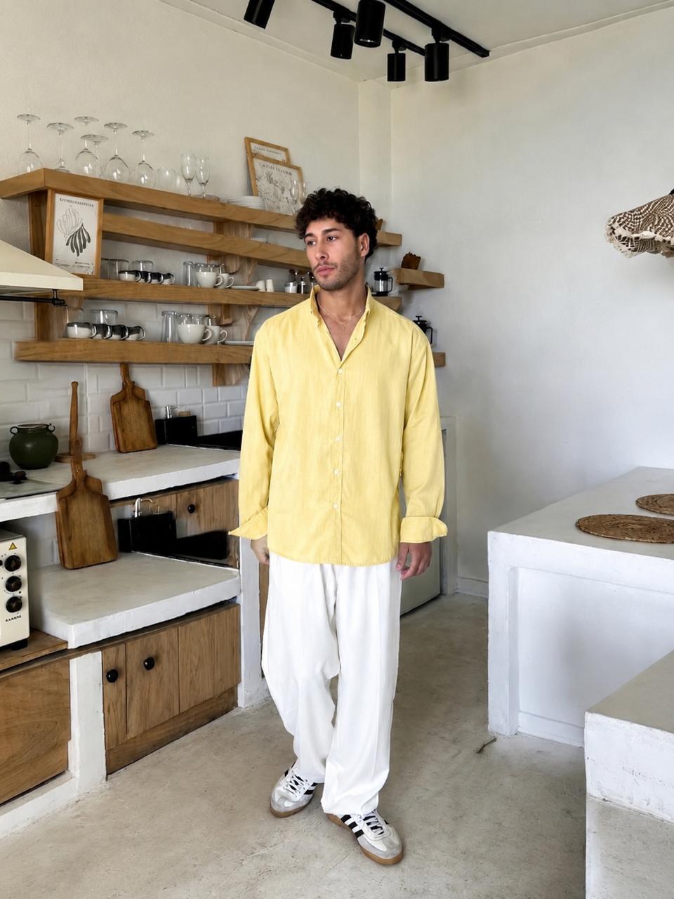 Premium Yellow Linen Shirt