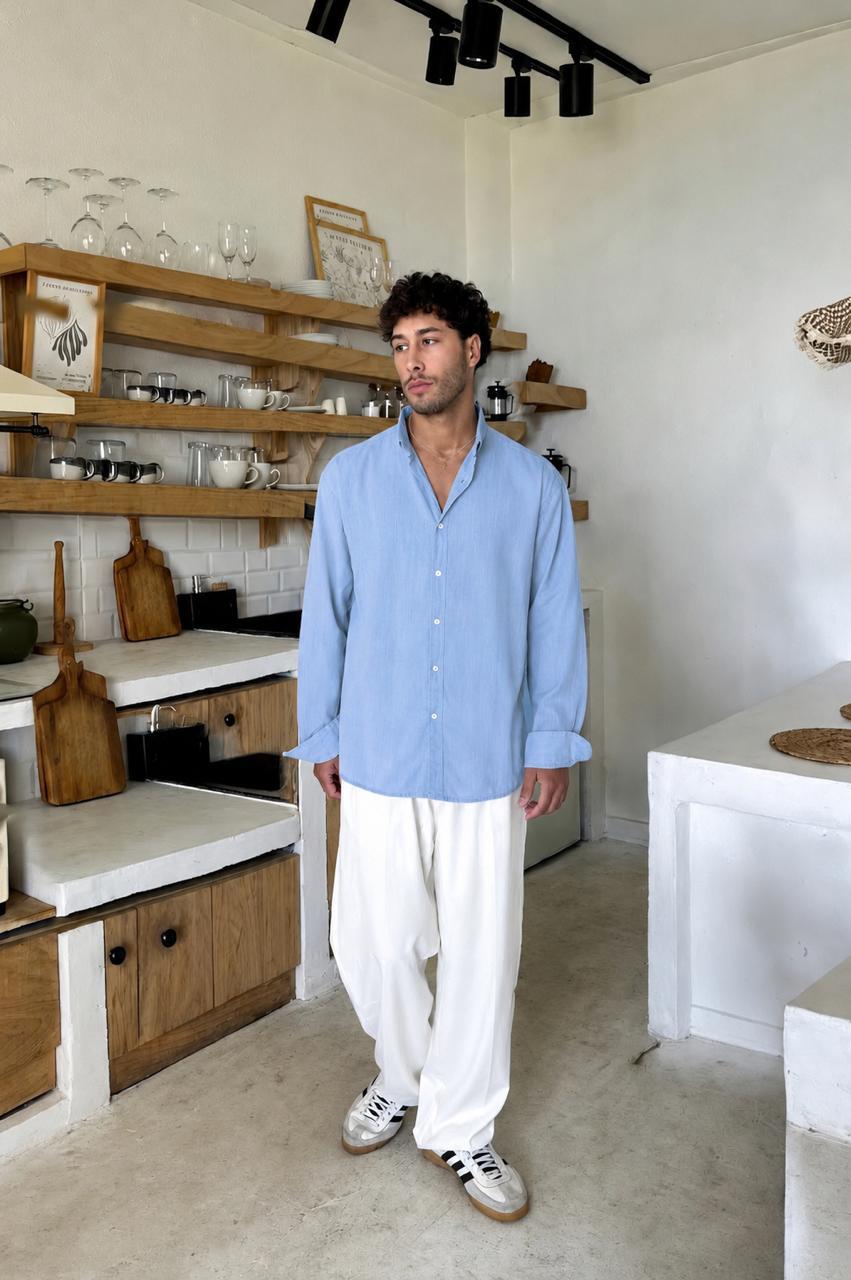 Premium Sky blue Linen Shirt