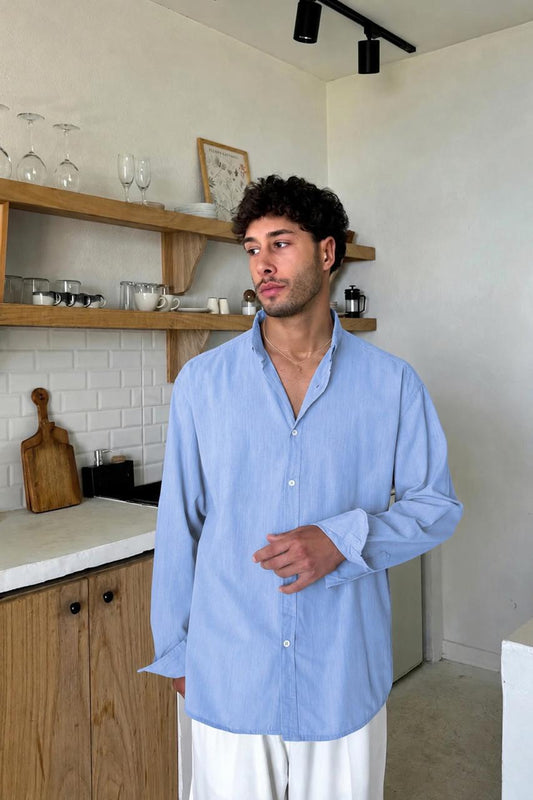 Premium Sky blue Linen Shirt