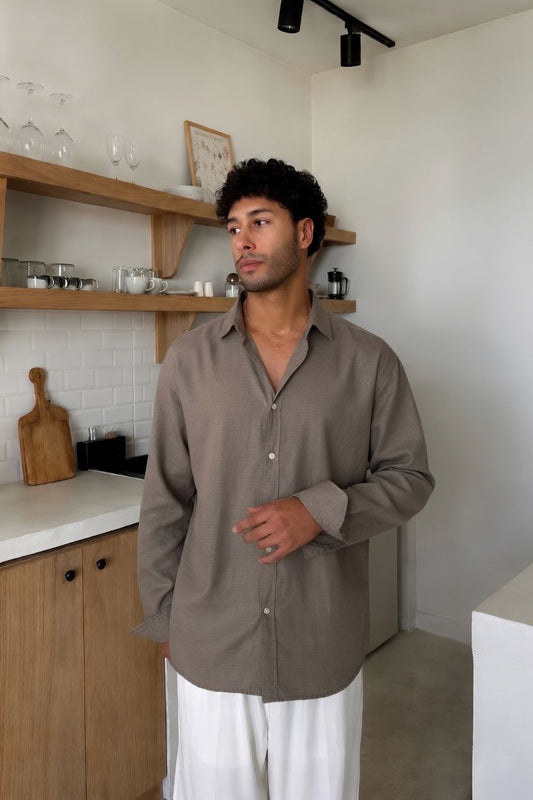 Premium Brown Linen Shirt
