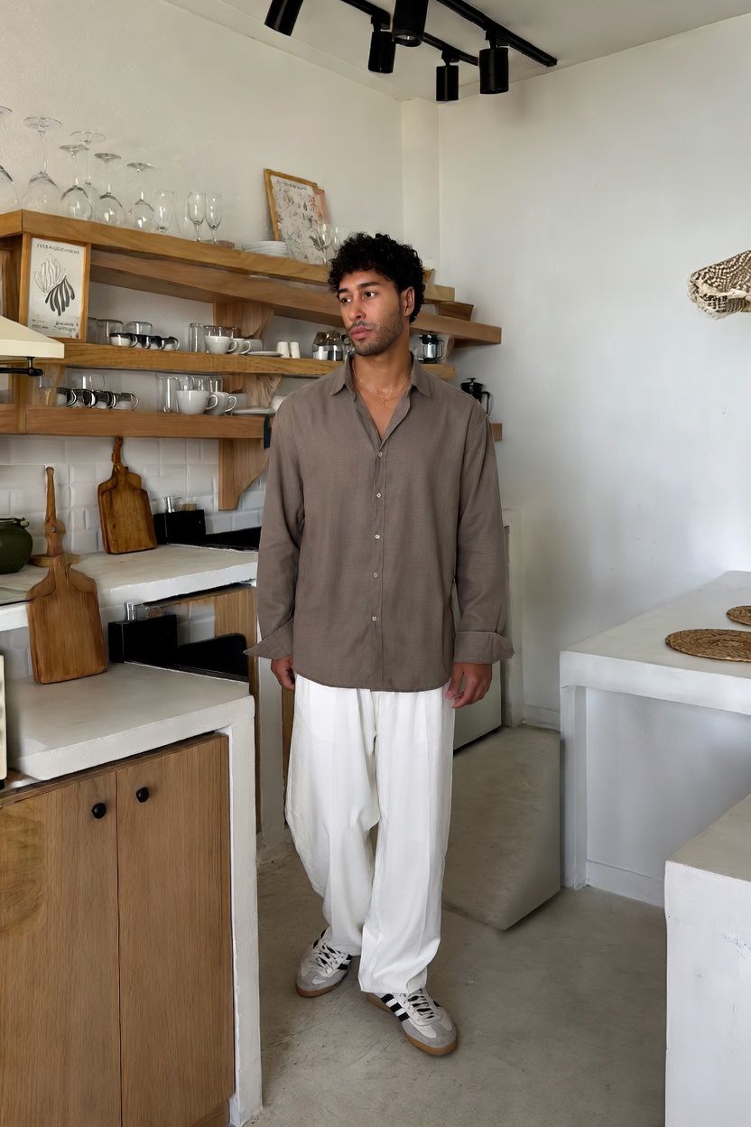 Premium Brown Linen Shirt