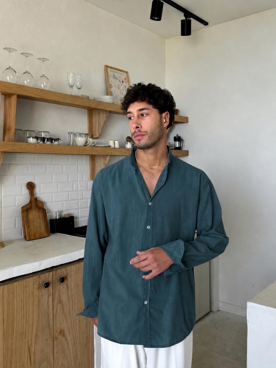 Premium Dark Green Linen Shirt