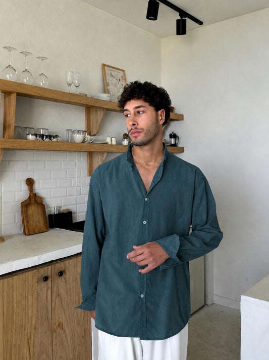 Premium Dark Green Linen Shirt