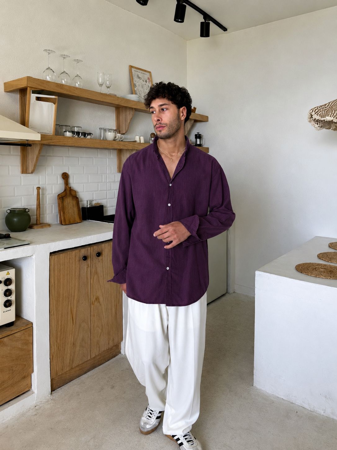 Premium Burgendy Linen Shirt