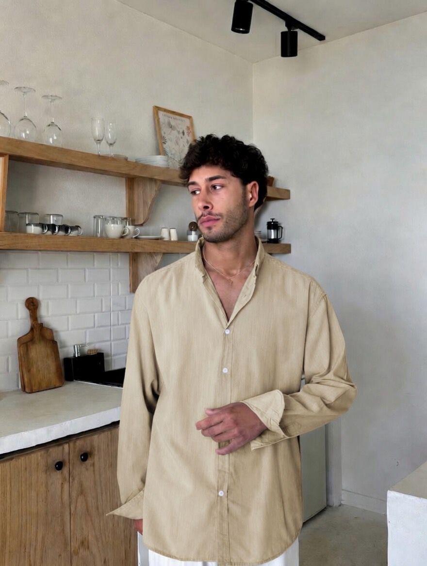 Premium Biege Linen Shirt