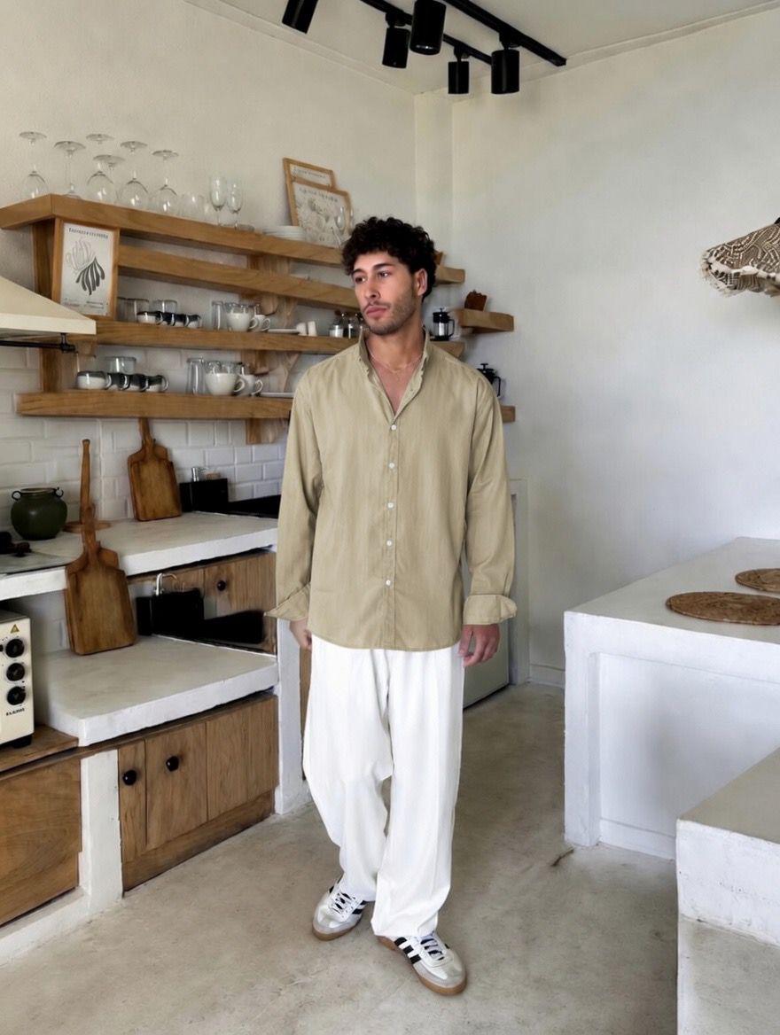 Premium Biege Linen Shirt
