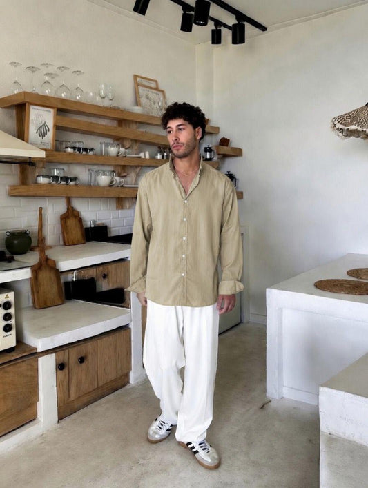 Premium Biege Linen Shirt