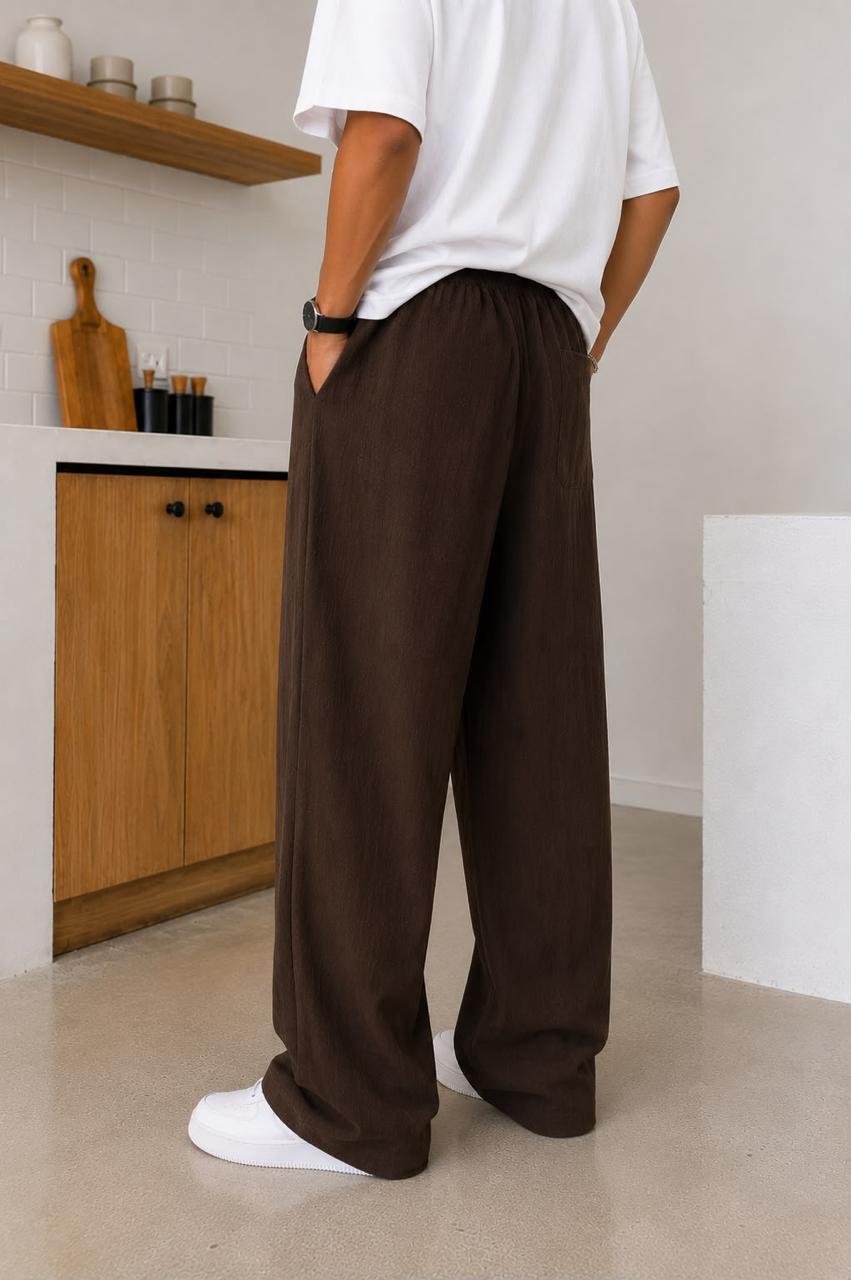 Brown Premium Crinkle Pant